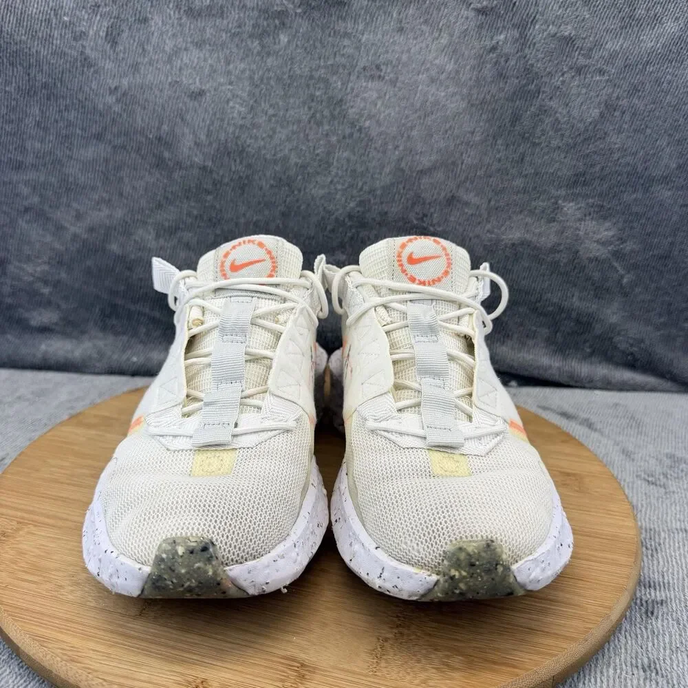 Nike Crater Impact Shoes Womens Size 8.5 White Mesh Running Sneakers CW2386-100